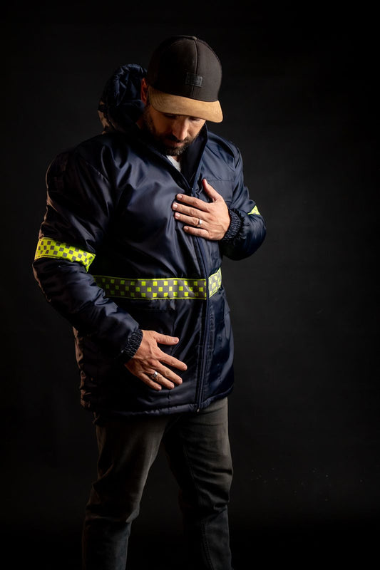 NAVY FREEZER JACKET *TAPE NOT INCLUDED*